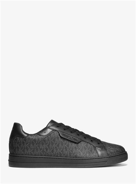 michael kors keating blavk|Keating Leather Sneaker .